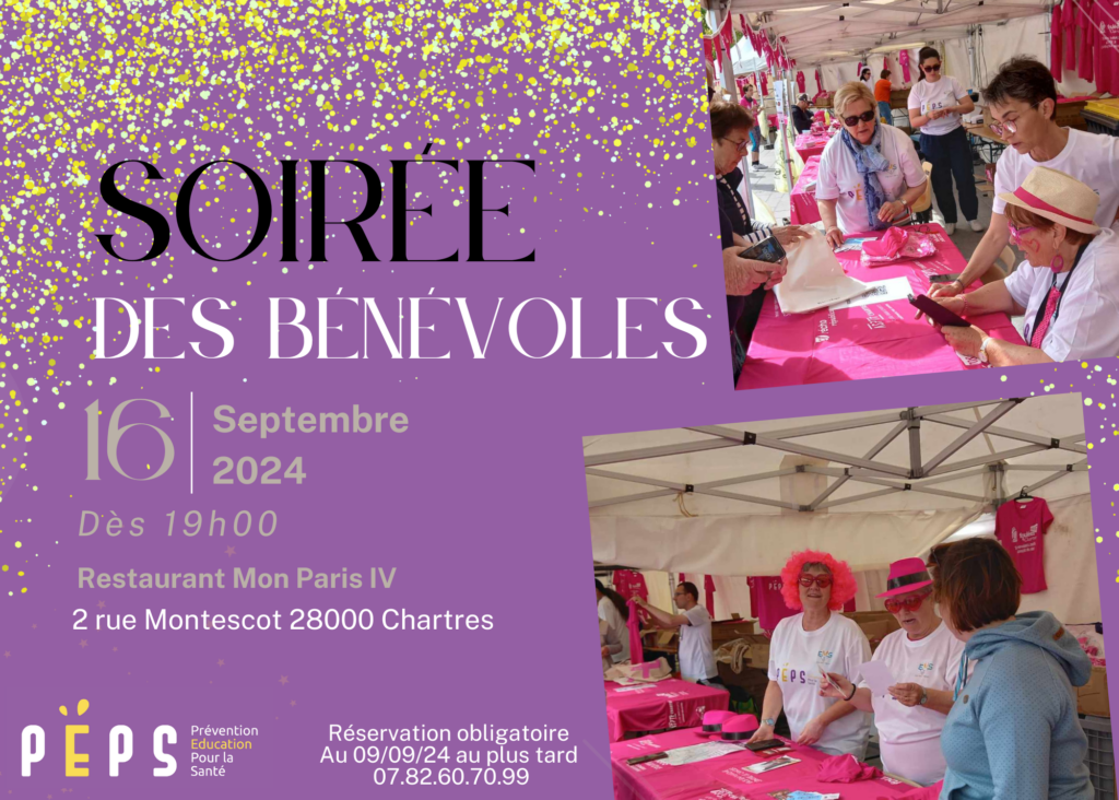 Soirée des bénévoles Foulées Roses - PEPS - Prévention Éducation Pour ...